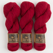 West Wool BICYCLE - BERRY Merino wool Fingering red Yarn