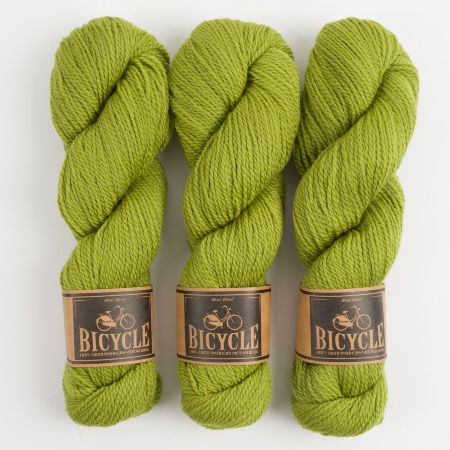 West Wool BICYCLE - AVOCADO Merino wool Fingering green Yarn