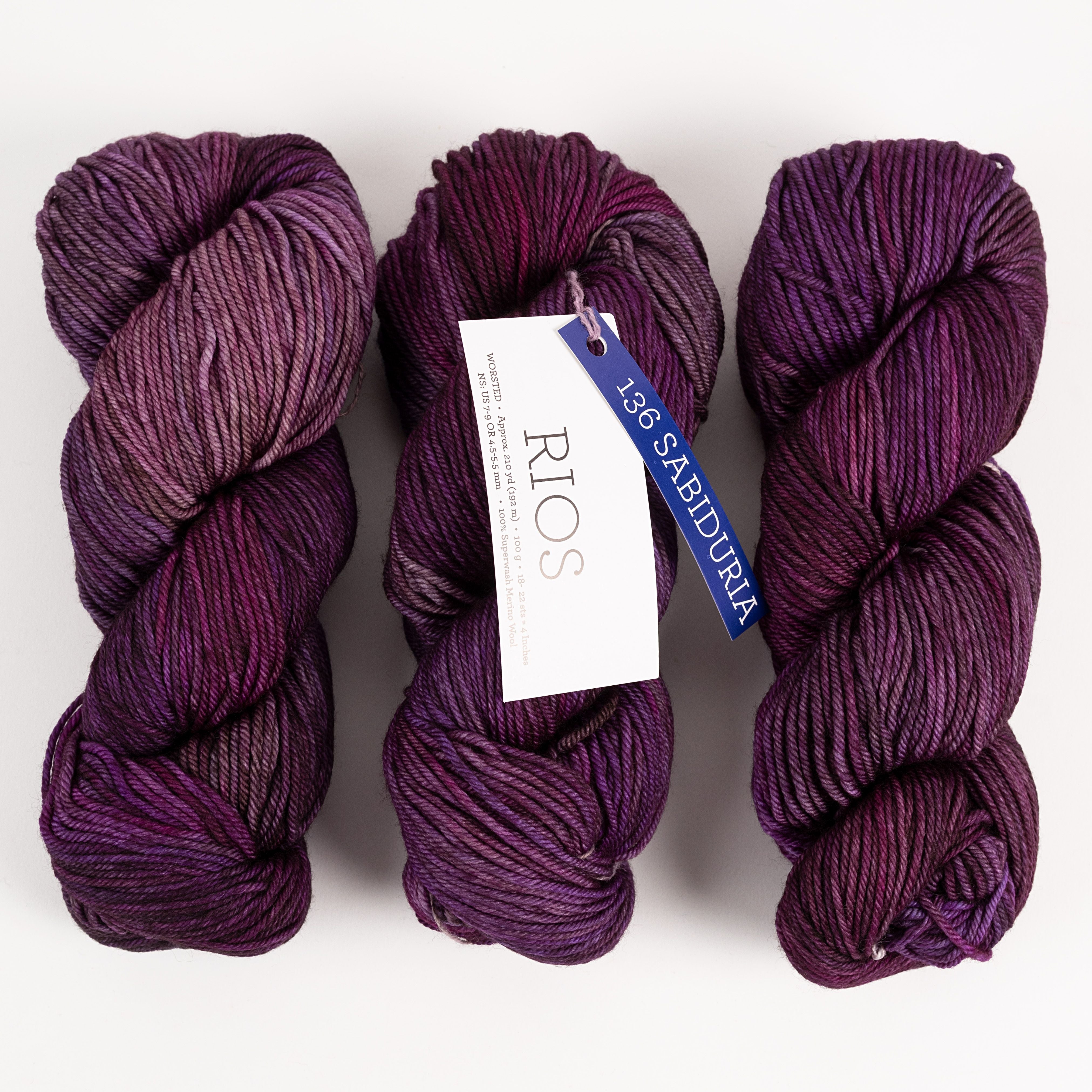 Malabrigo RIOS - SABIDURÍA Merino wool Worsted purple Yarn