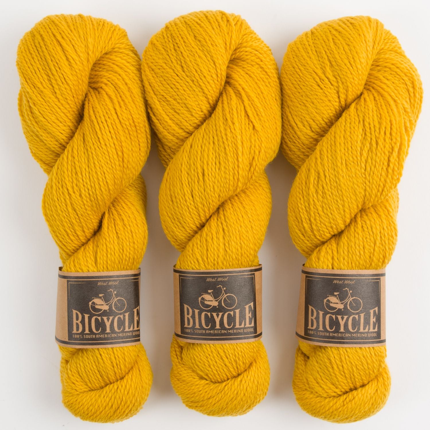 West Wool BICYCLE - GLOW Merino wool Fingering yellow Yarn