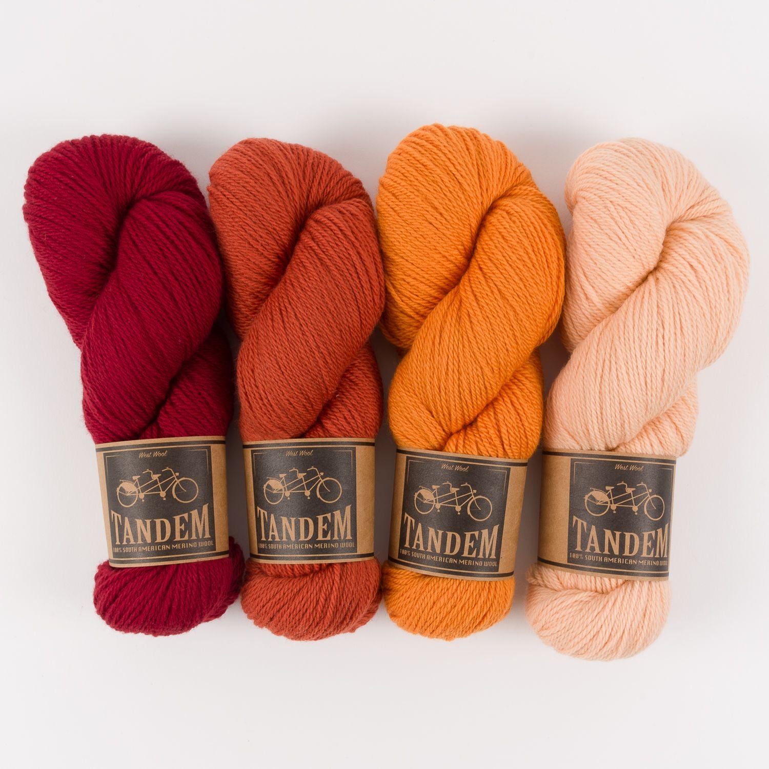 West Wool PIERRE PULLOVER - SUGARY CITRUS Merino wool DK peach orange red Westknits Kits