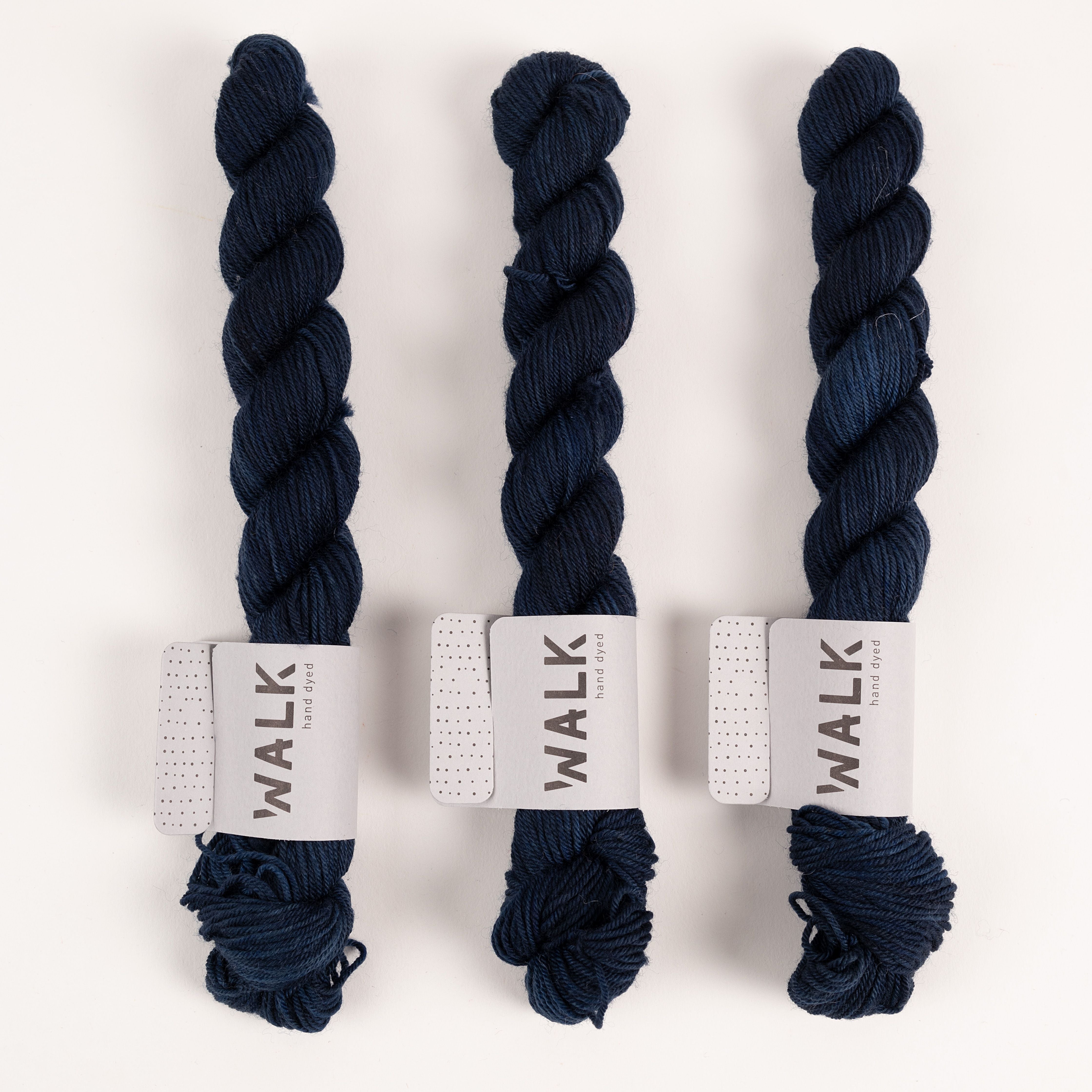 WALK Collection TOUGH SOCK MINI - MARINE Merino wool Nylon Fingering blue Yarn