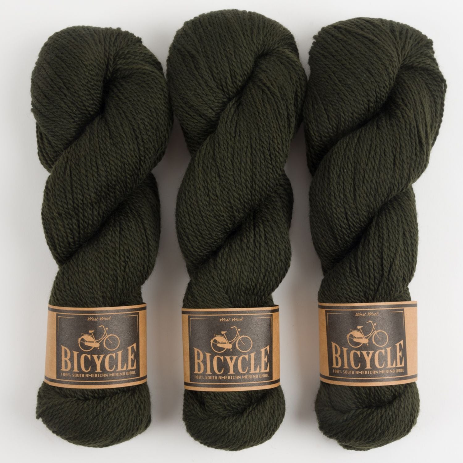 West Wool BICYCLE - WELLINGTON Merino wool Fingering green Yarn