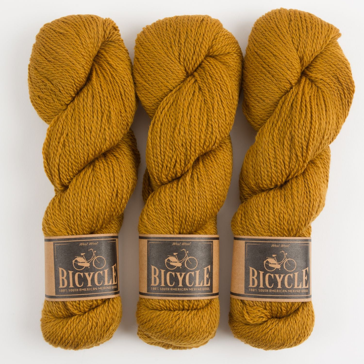 West Wool BICYCLE - TIGER Merino wool Fingering brown Yarn