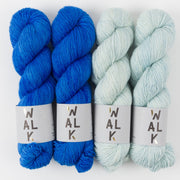 WALK Collection SAPPHIRE OCEAN Merino wool Fingering Quick Kits