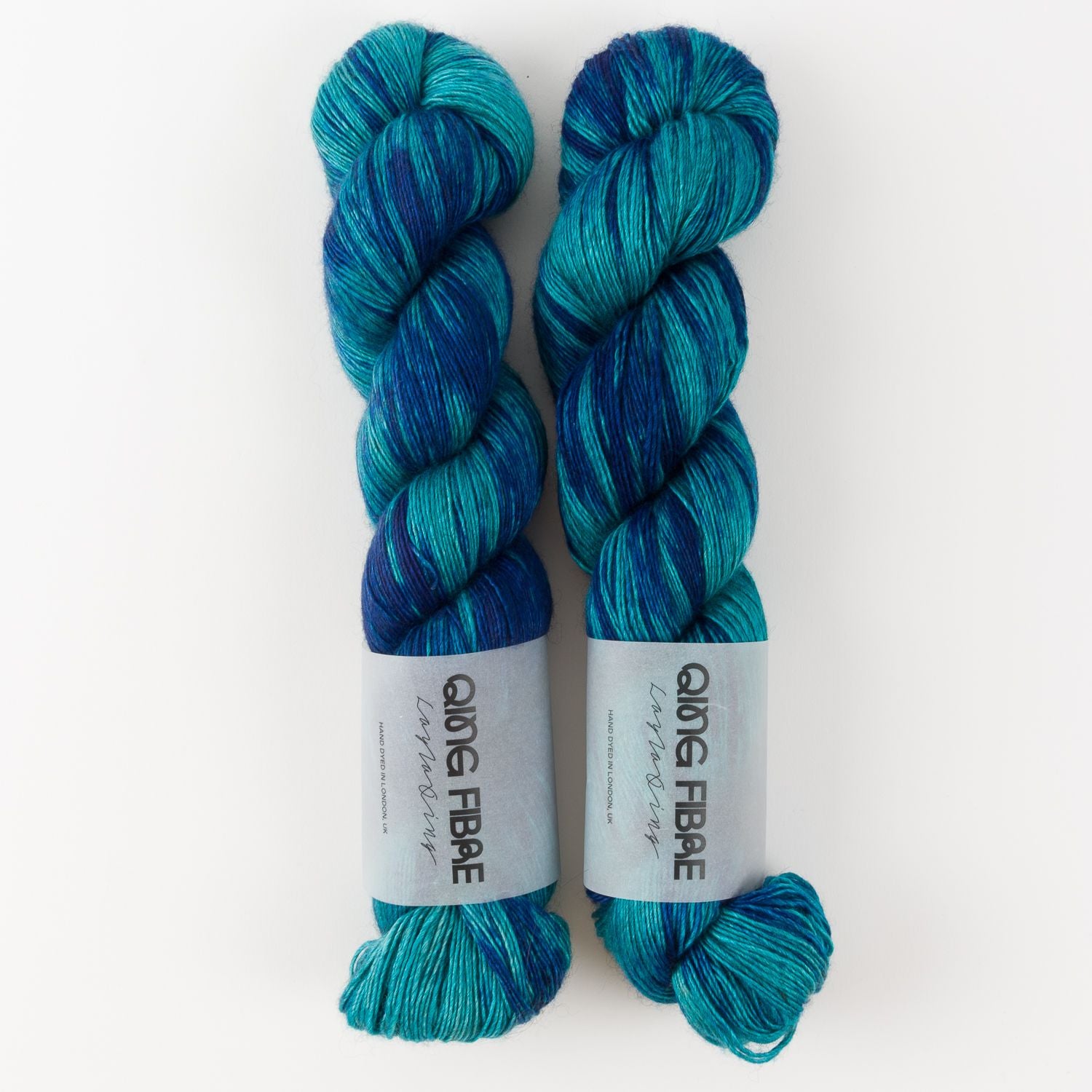 Qing Fibre WESTKNITS KIT - TEAL Merino wool Silk Yak Fingering Westknits Kits