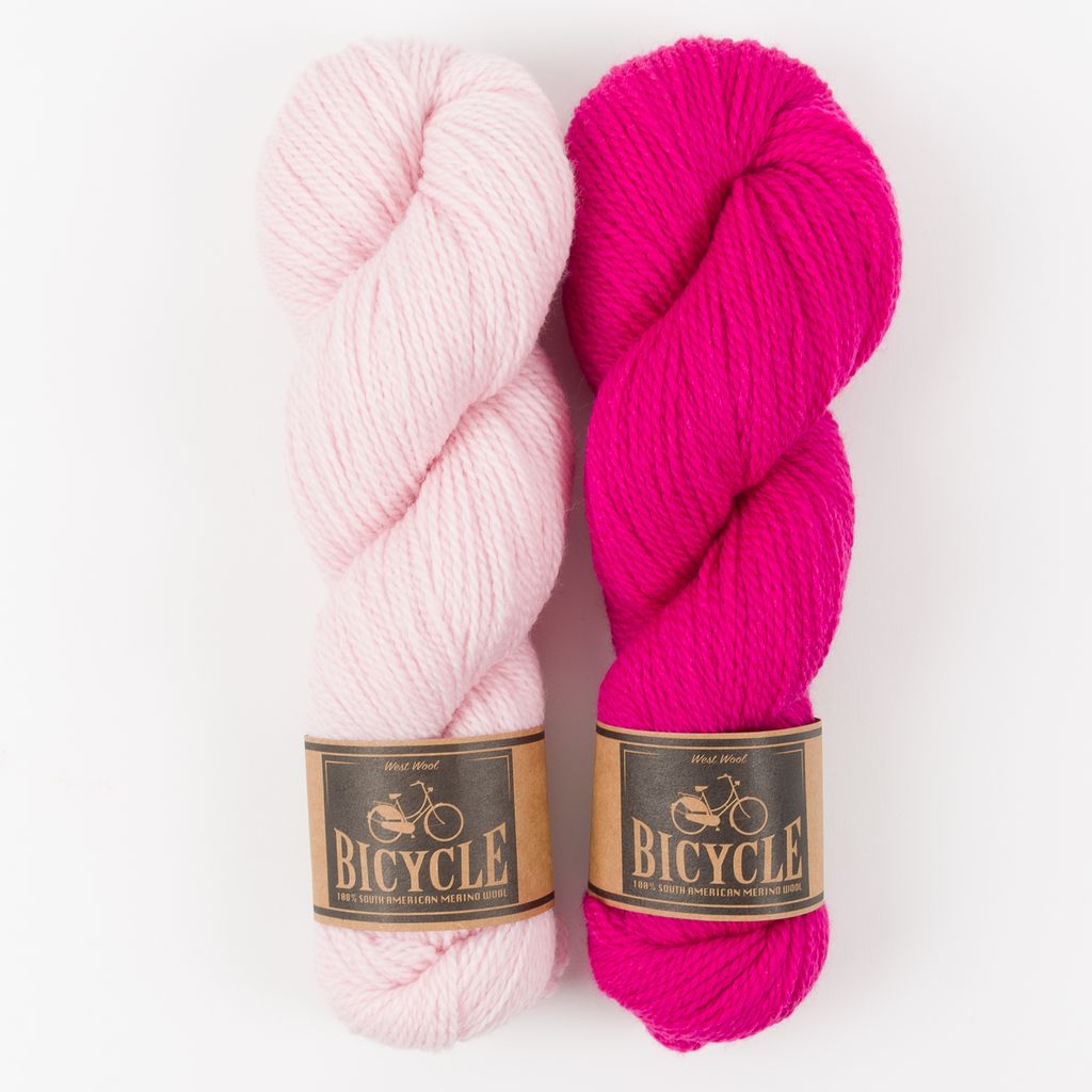 West Wool PISU TOP - INTENSE FUCHSIA Merino wool Fingering Designer Kits