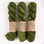 Life in The Long Grass LITLG SINGLES - HEATHSTAR Merino wool Fingering green Yarn