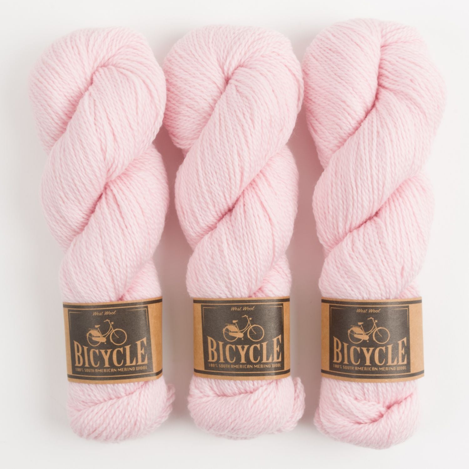 West Wool BICYCLE - POWDER Merino wool Fingering pink Yarn