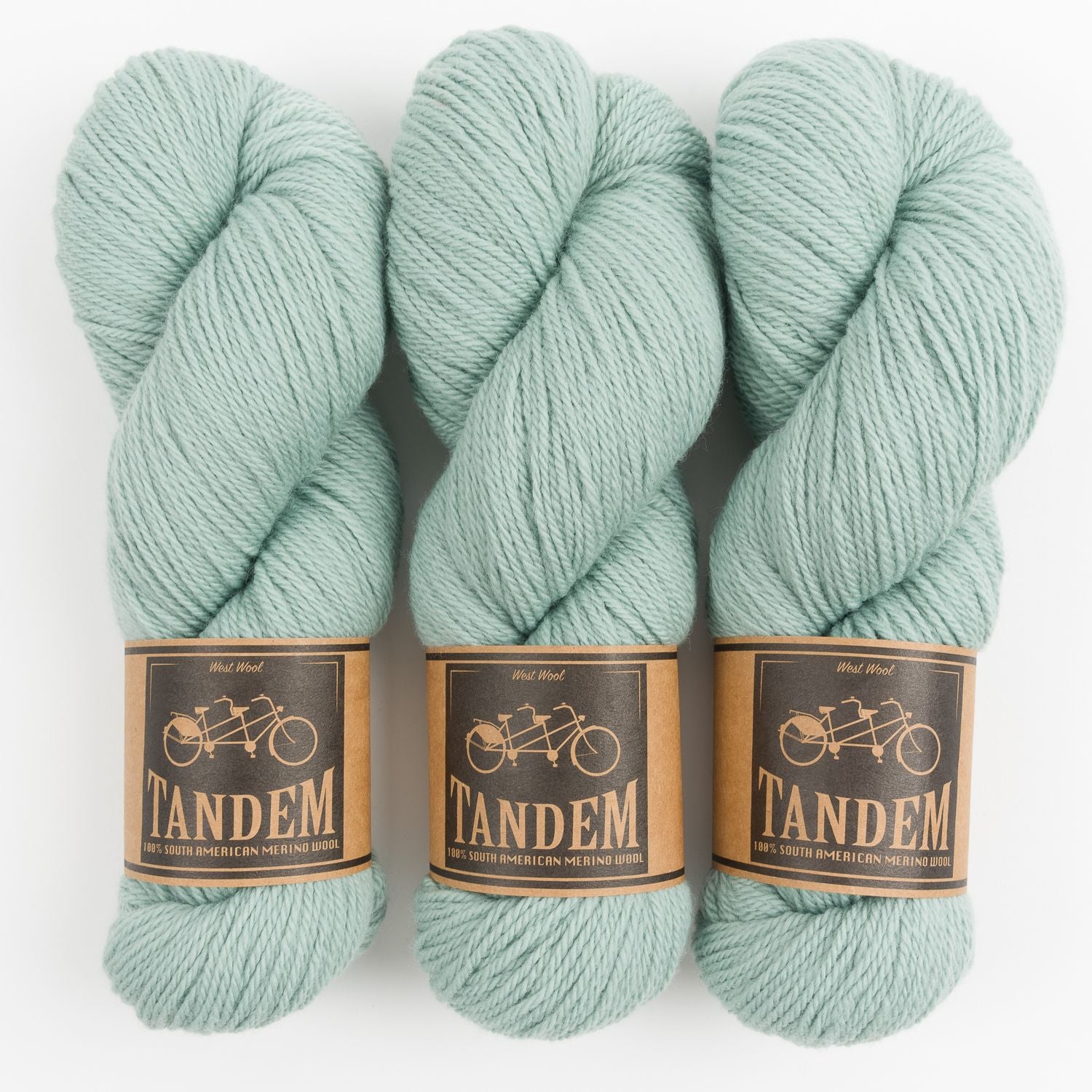 West Wool TANDEM - SEA MIST Merino wool DK blue Yarn