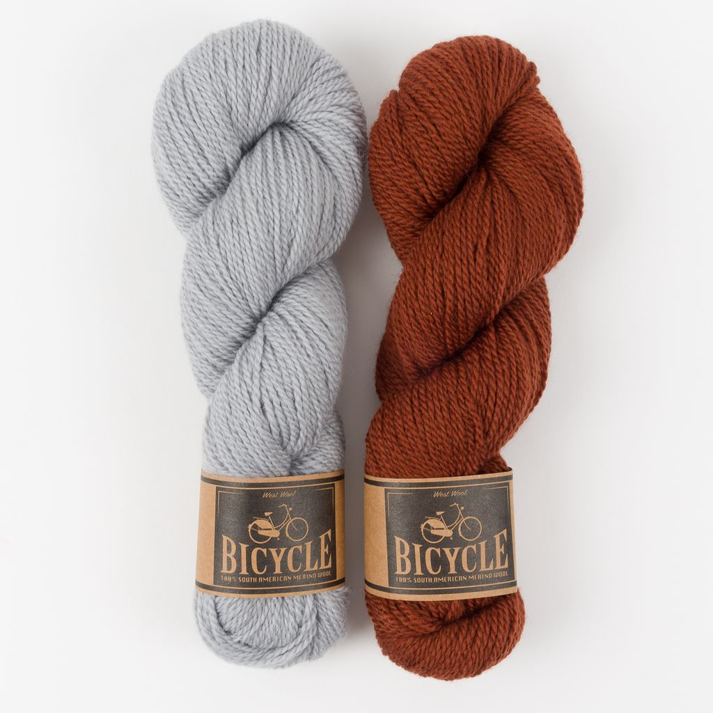 West Wool PISU TOP - BROWN CONCRETE Merino wool Fingering Designer Kits
