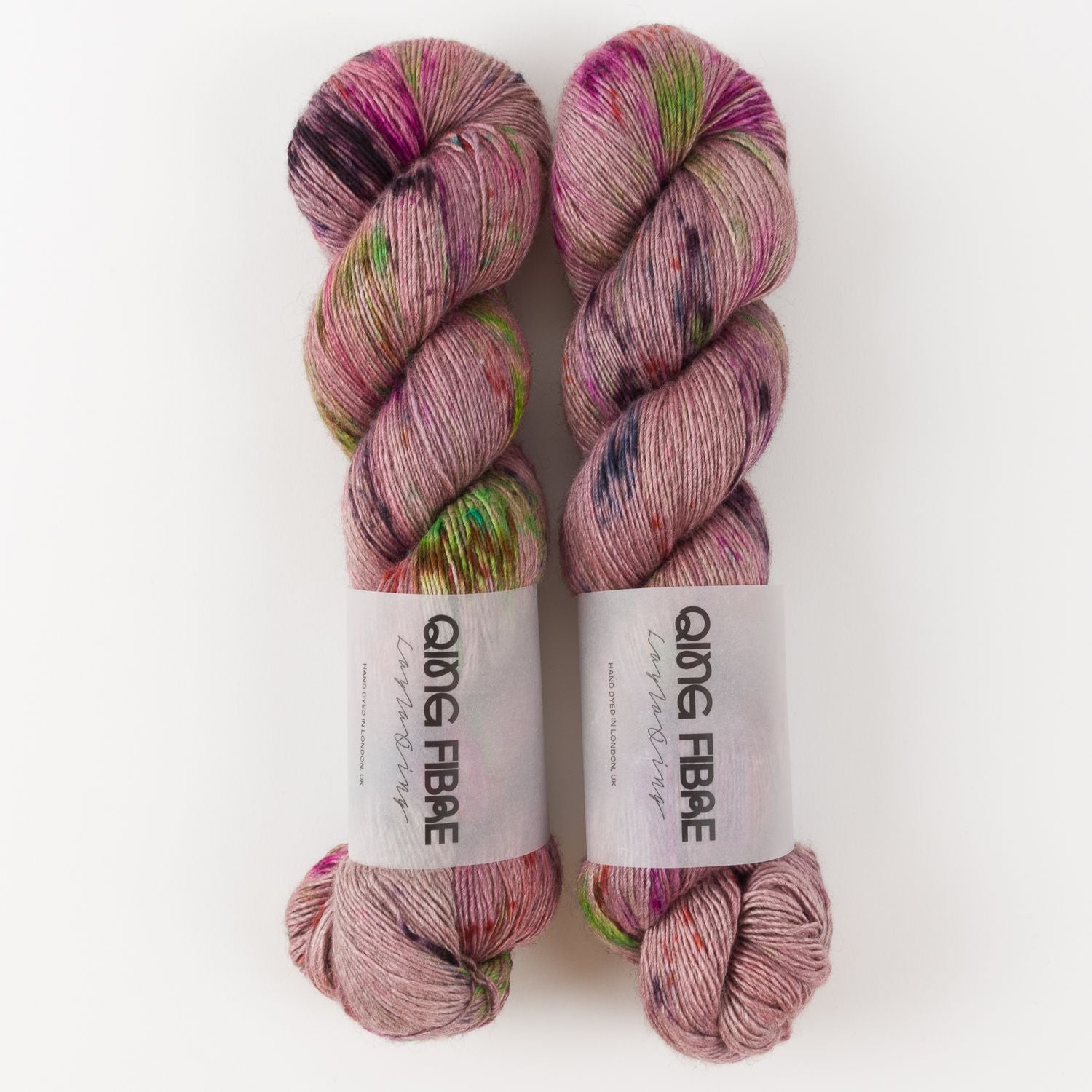 Qing Fibre WESTKNITS KIT - ANTIQUE ROSE Merino wool Silk Yak Fingering purple pink Westknits Kits