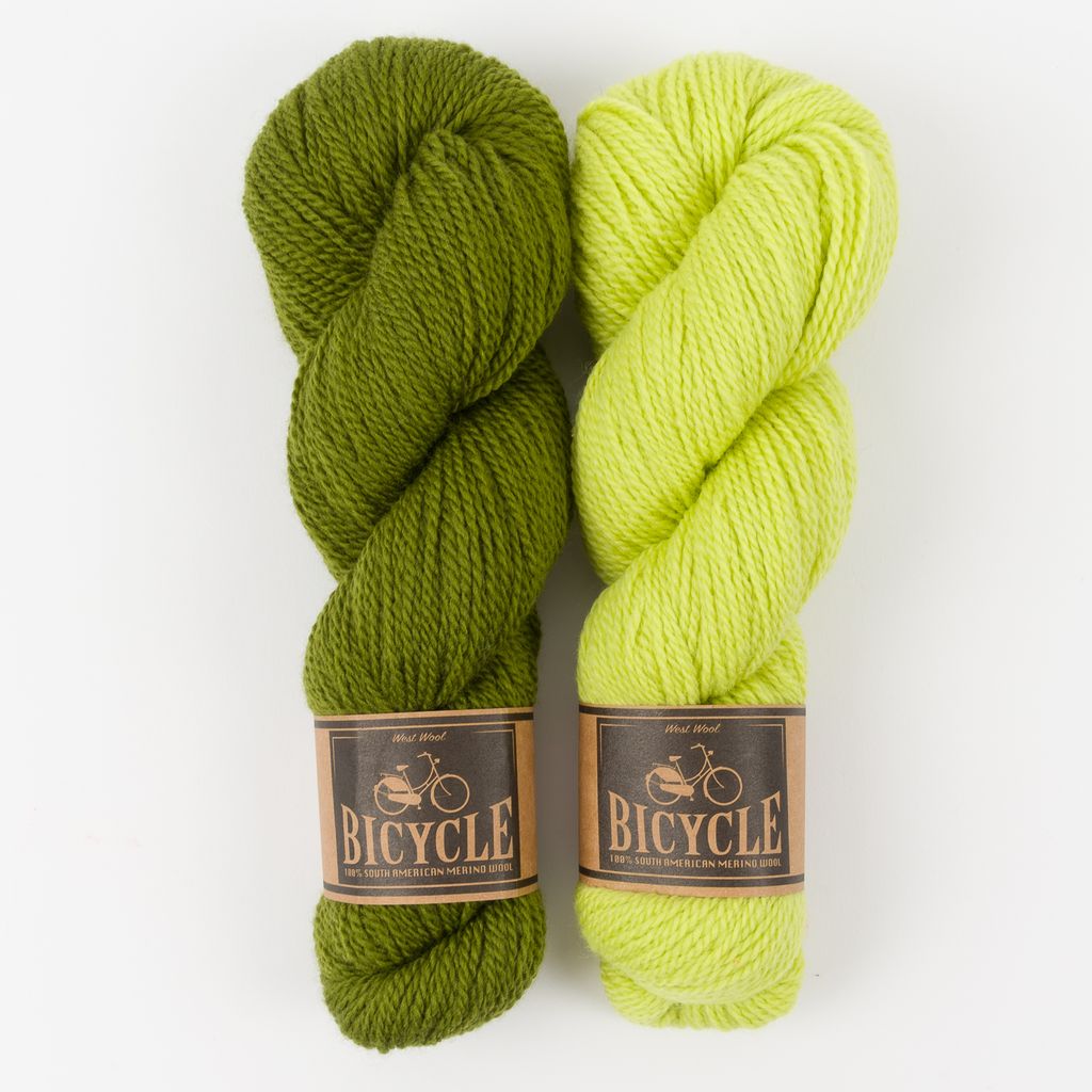 West Wool PISU TOP - PICKLY OLIVES Merino wool Fingering Designer Kits