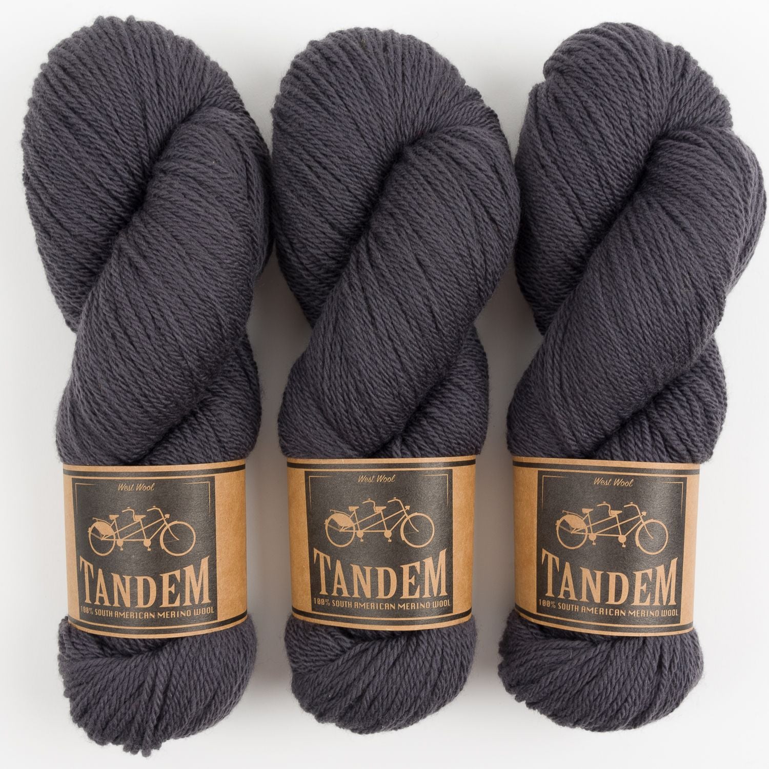 West Wool TANDEM - CANAL HOUSE Merino wool DK grey Yarn
