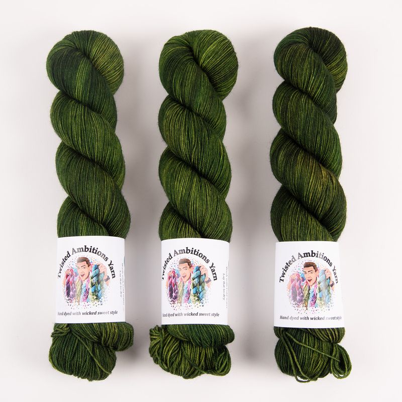 Twisted Ambitions SWEET SOCK - JUNGLE Merino wool Nylon Fingering green Yarn