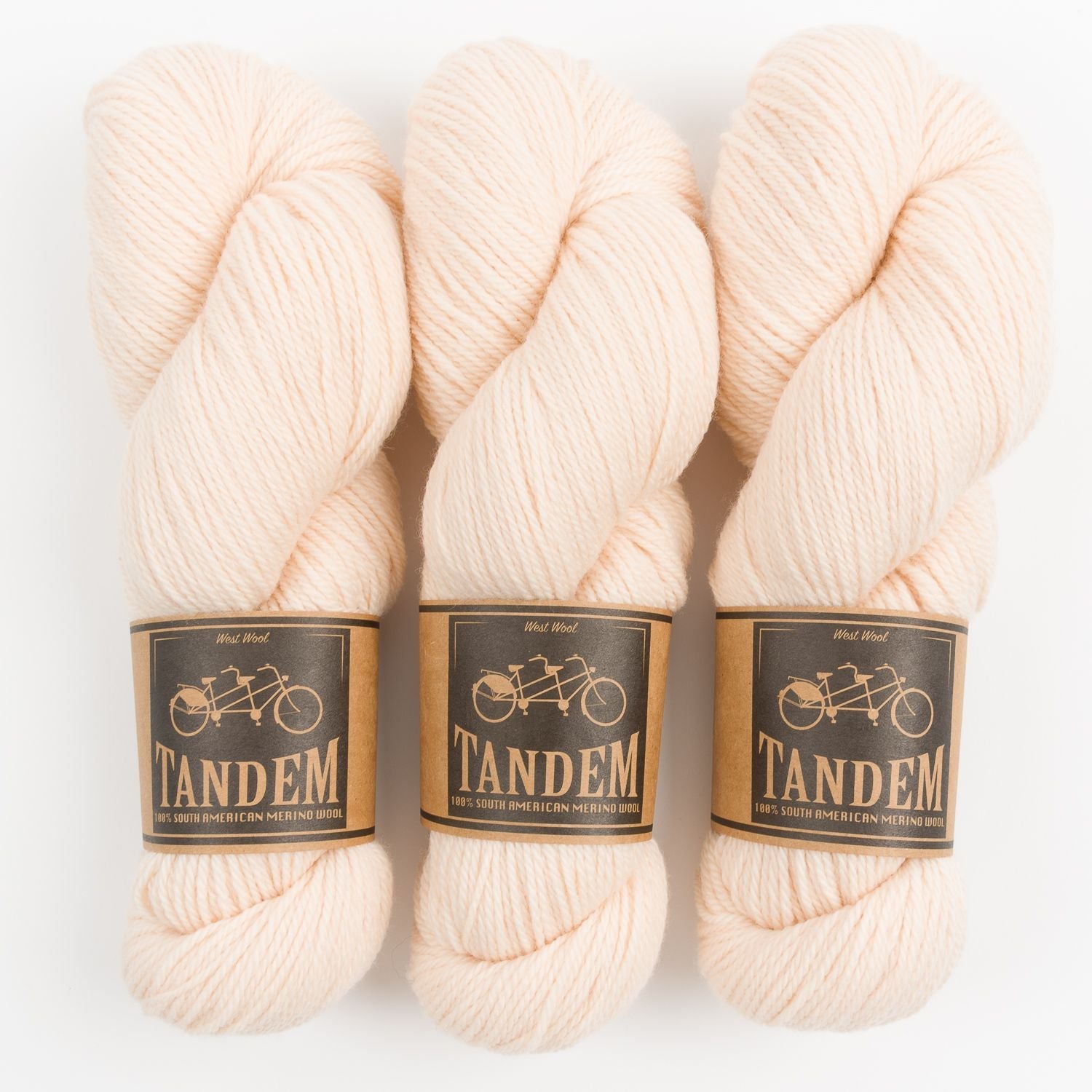 West Wool THE WEEKENDER CREW - WHITE PEACH Merino wool DK Designer Kits