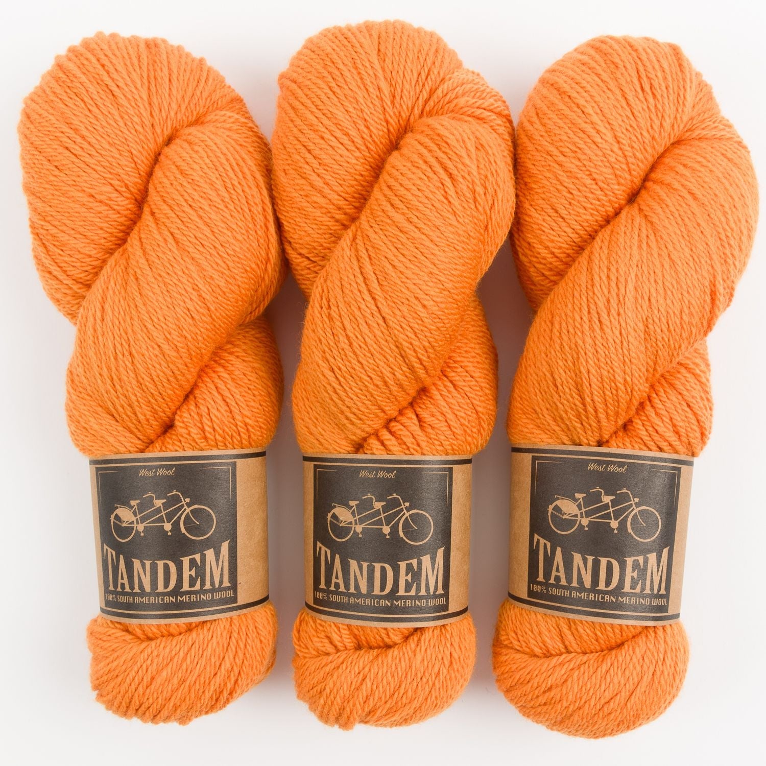 West Wool WESTKNITS KIT - TANGERINE DK QUAD Merino wool DK orange Westknits Kits