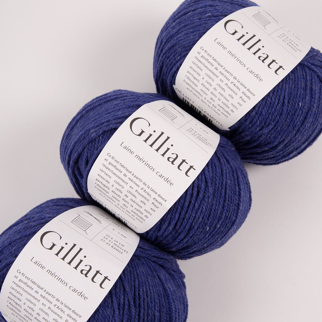 De Rerum Natura GILLIATT - CLÉMATITE Merino wool Worsted blue Yarn