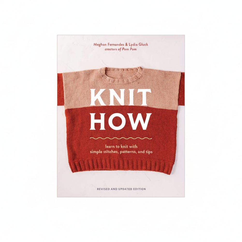 Knit How book cover expanded to square