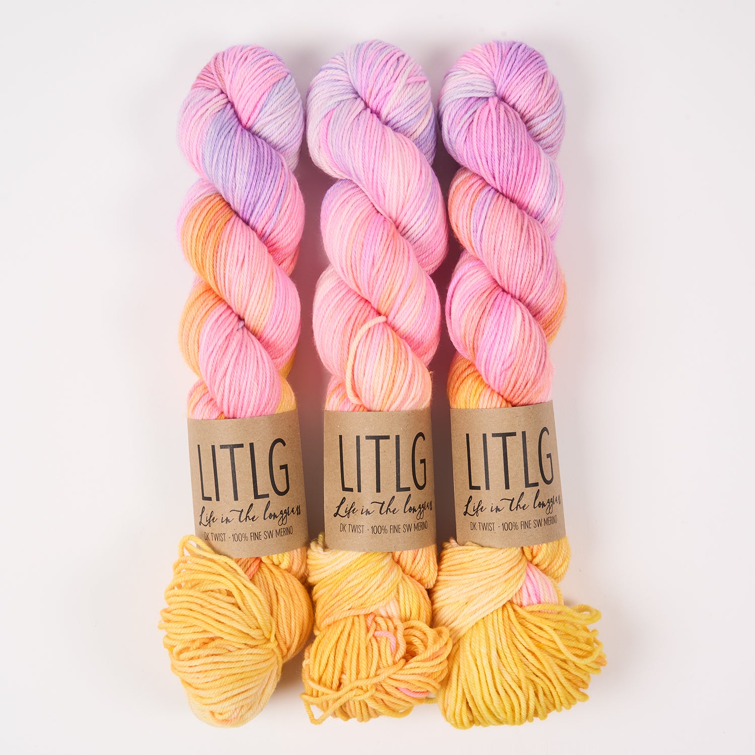 Life in The Long Grass LITLG DK TWIST - VIRTUAL Merino wool DK multicolour pink Yarn
