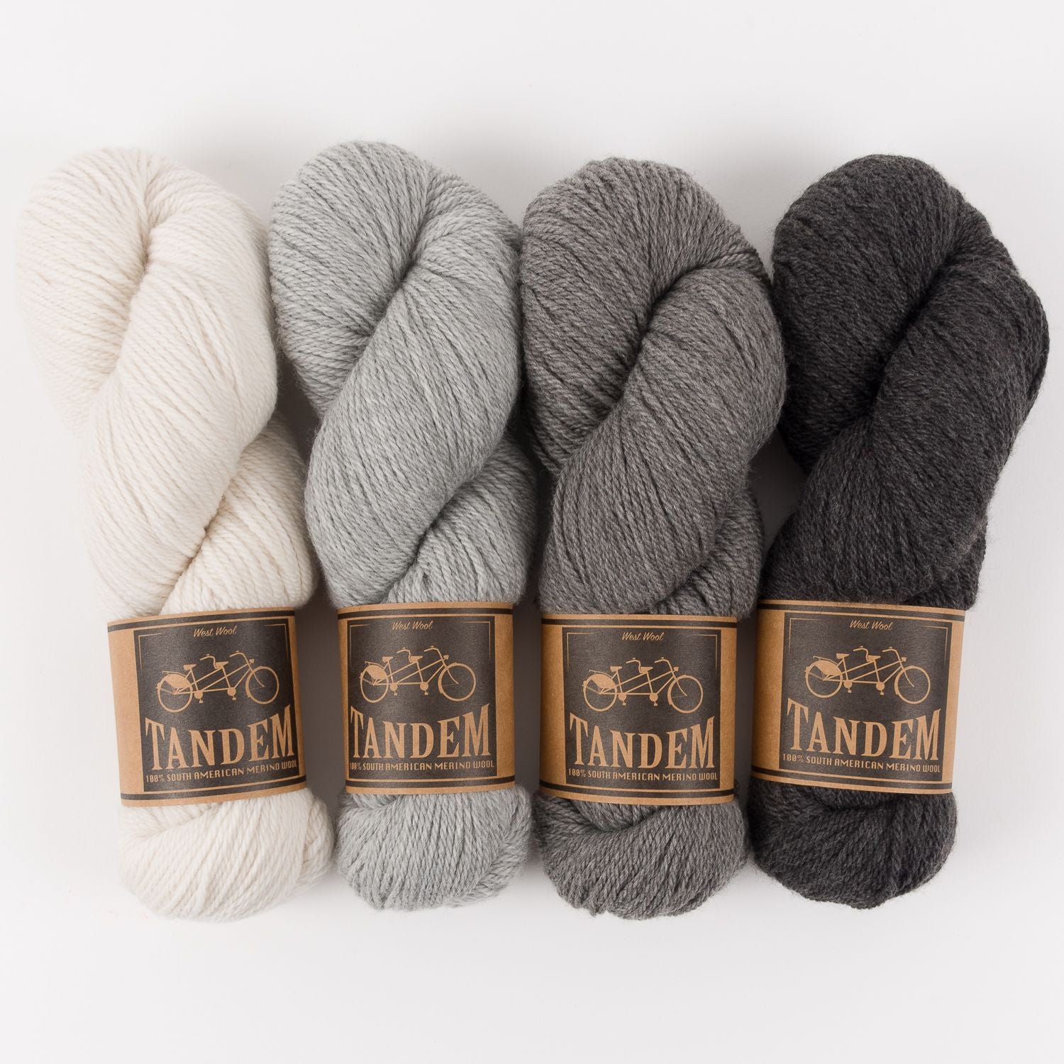 West Wool GEOGRADIENT BLANKET - HEATHERED GRADIENT Merino wool DK white grey Westknits Kits