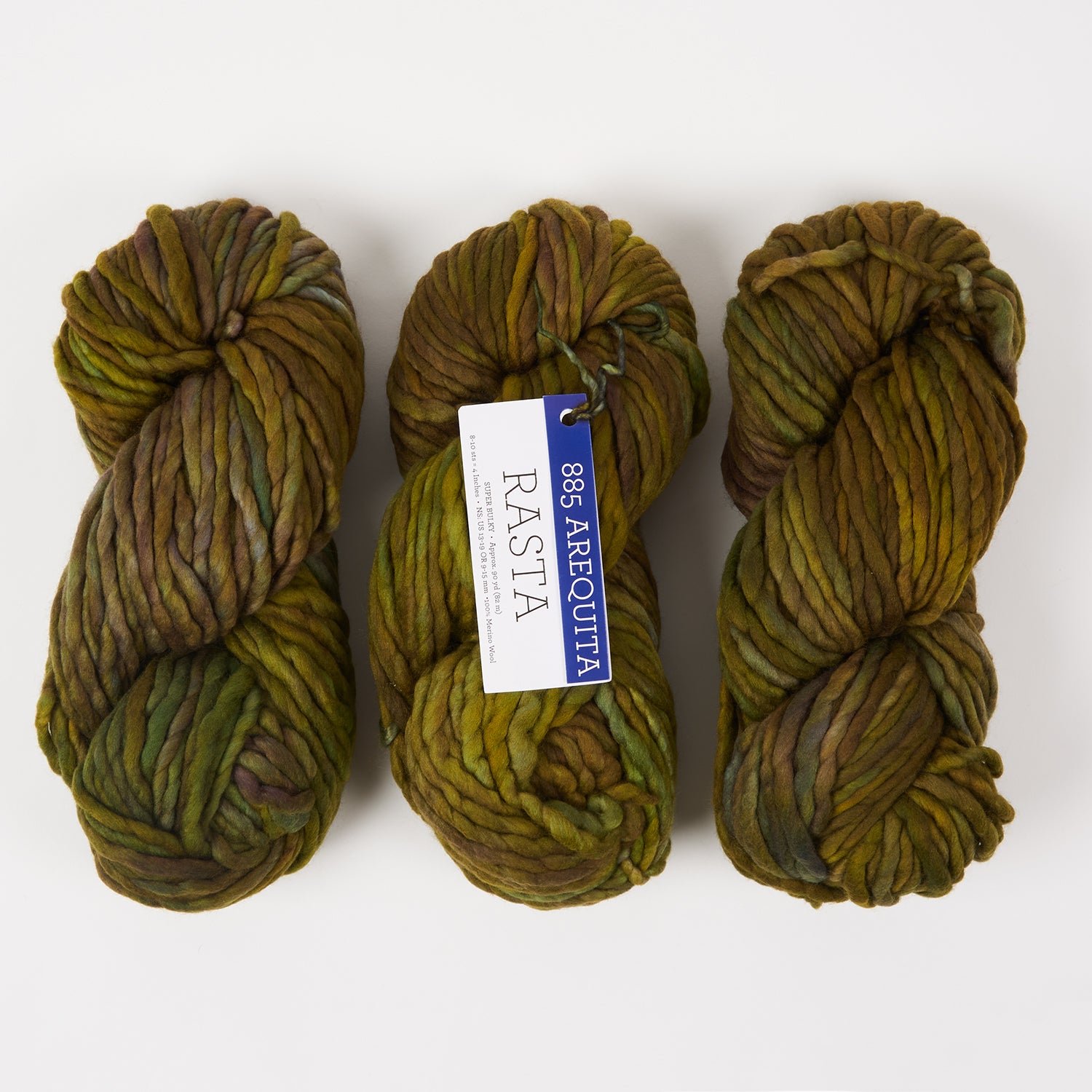 Malabrigo RASTA - AREQUITA Merino wool Chunky green Yarn