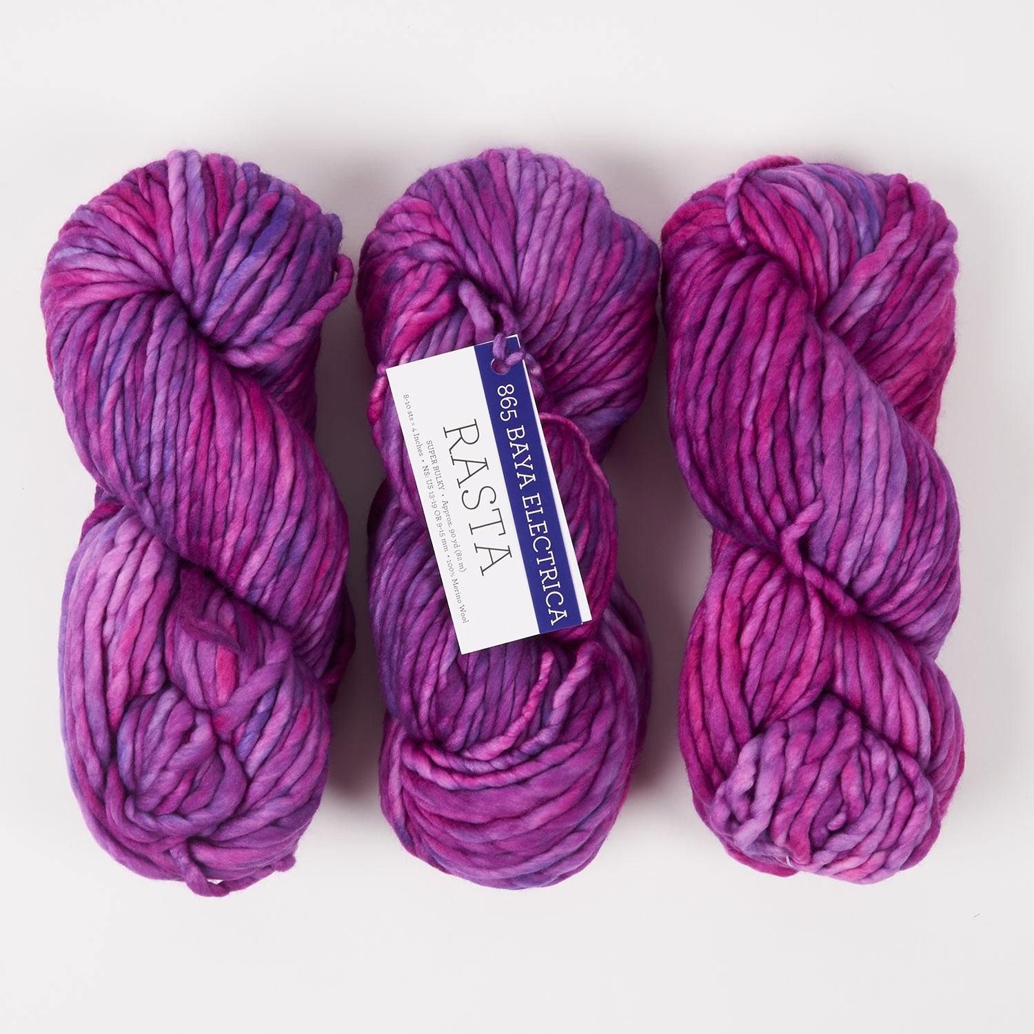 Malabrigo RASTA - BAYA ELECTRICA Merino wool Chunky purple pink Yarn