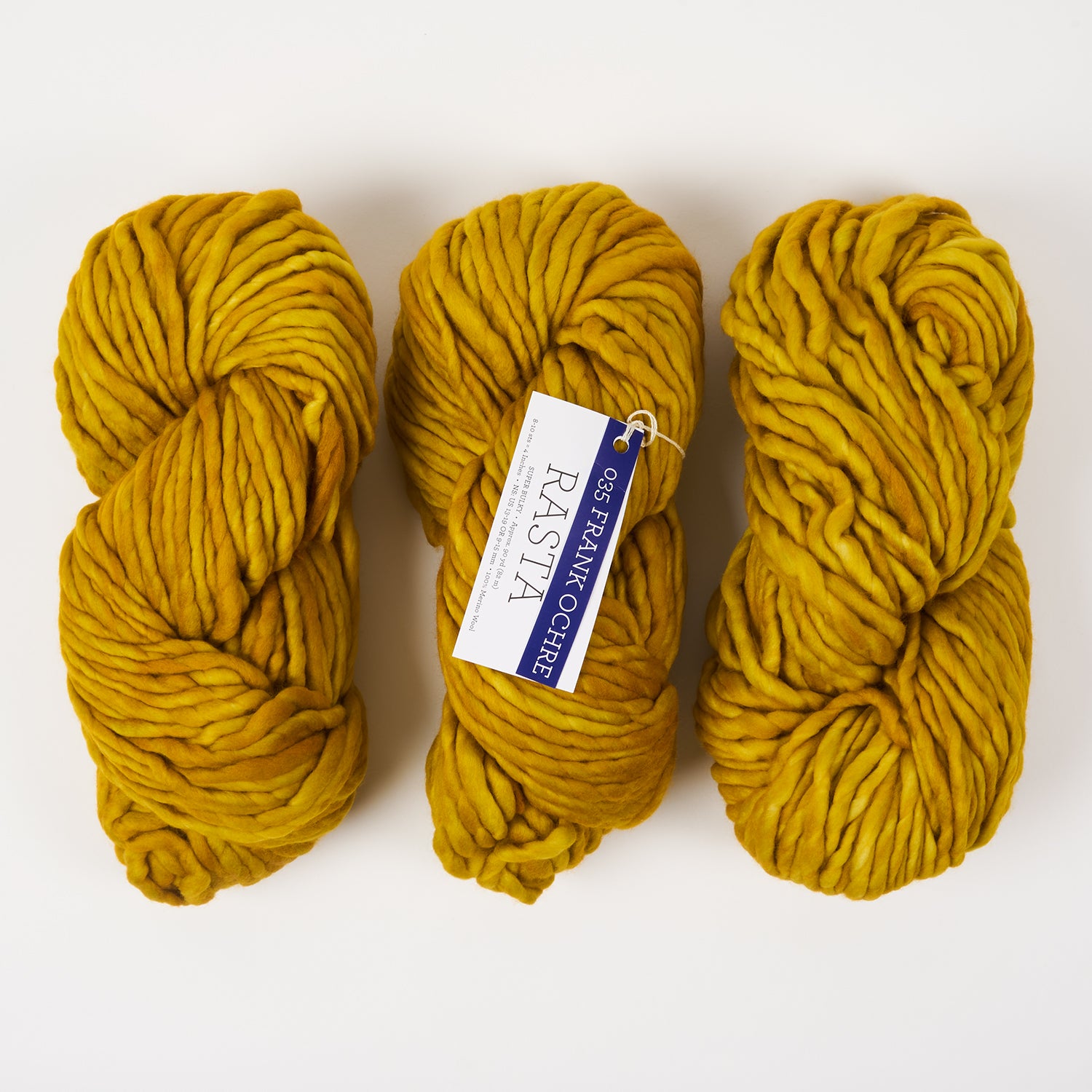 Malabrigo RASTA - FRANK OCHRE Merino wool Chunky yellow Yarn