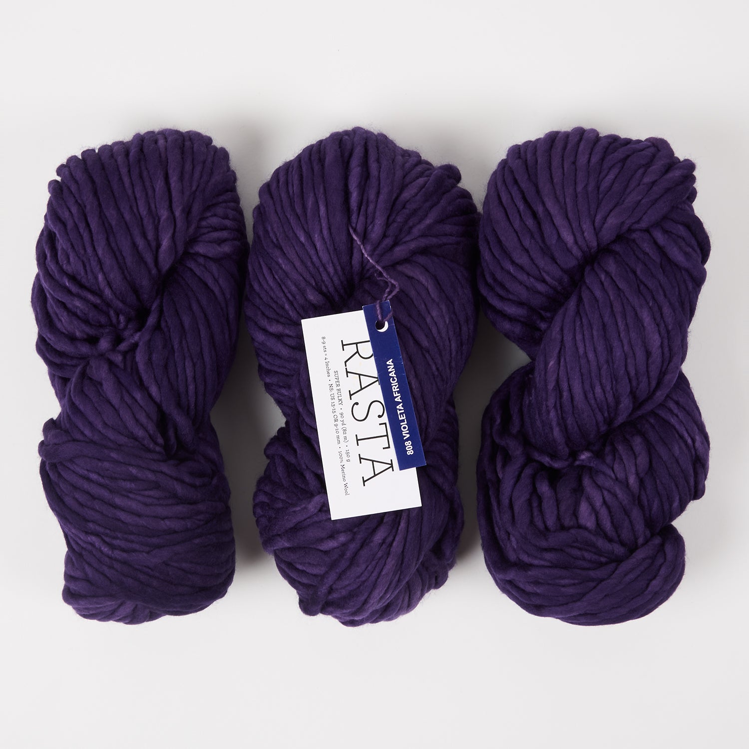 Malabrigo RASTA - VIOLETA AFRICANA Merino wool Chunky purple Yarn