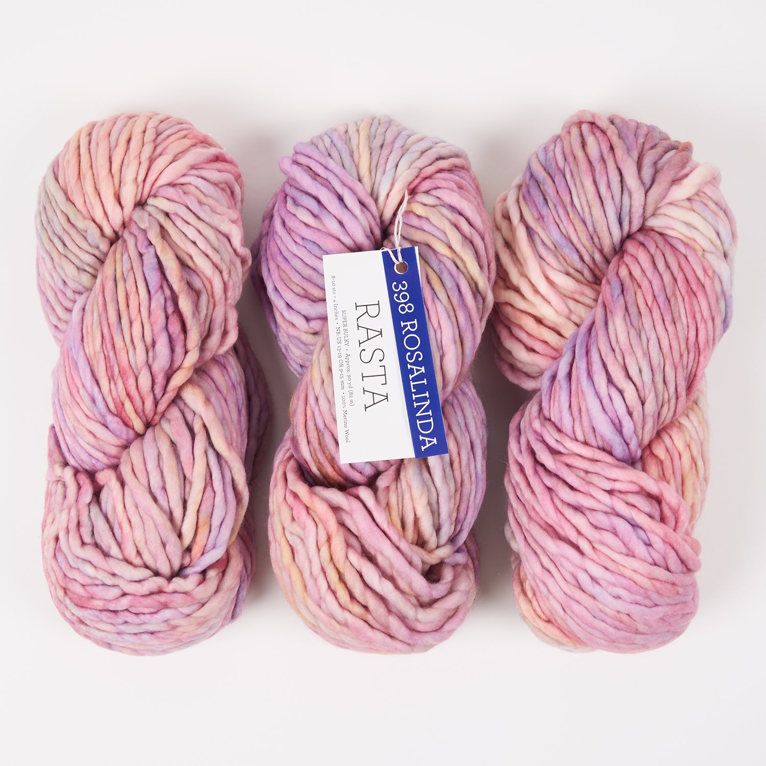 Malabrigo RASTA - ROSALINDA Merino wool Chunky pink multicolour Yarn