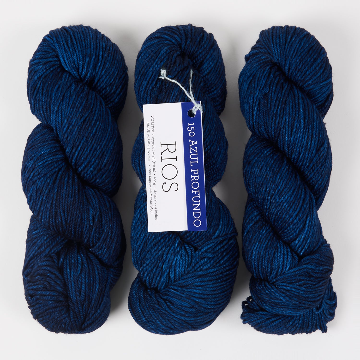 Malabrigo RIOS - AZUL PROFUNDO Merino wool Worsted blue Yarn