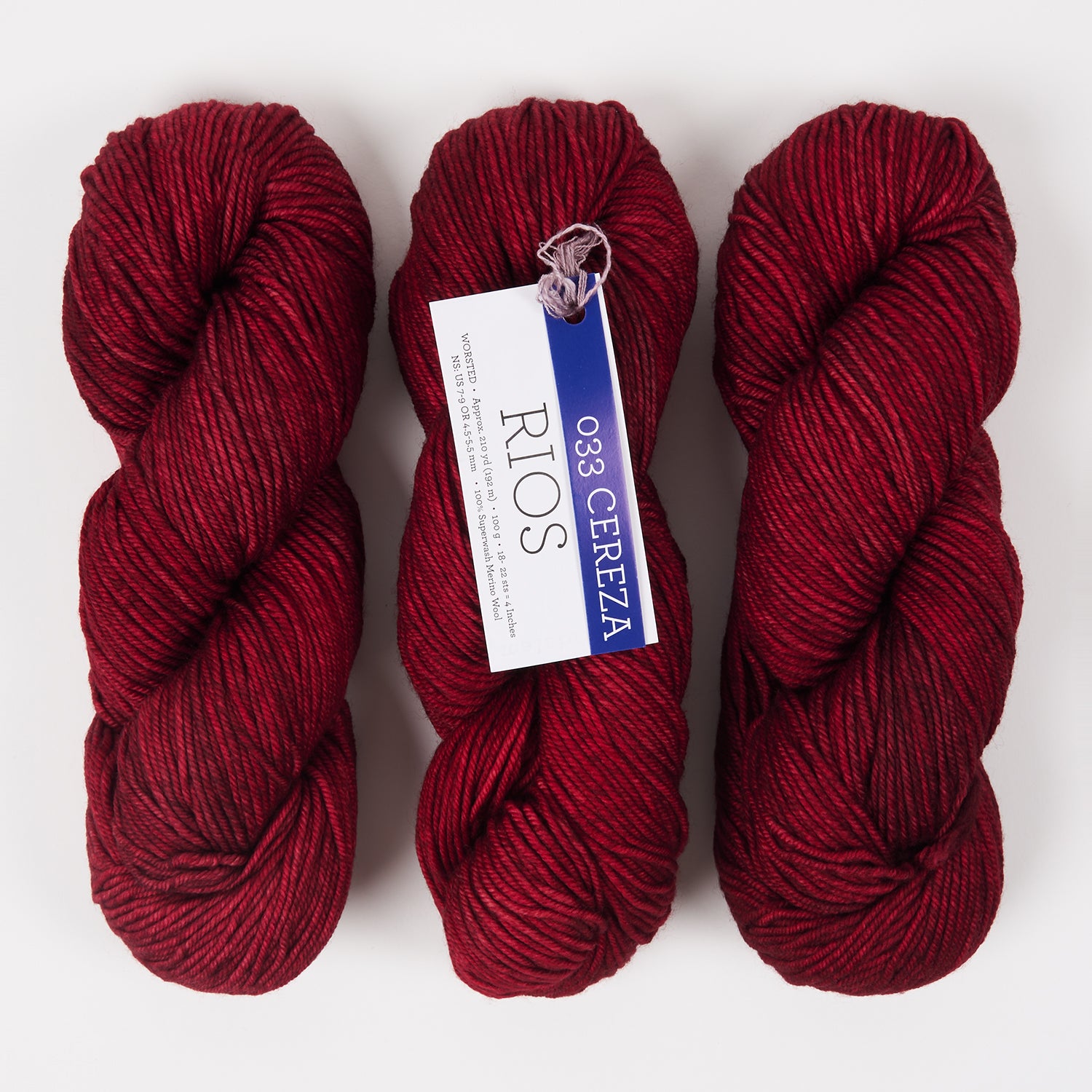 Malabrigo RIOS - CEREZA Merino wool Worsted red Yarn