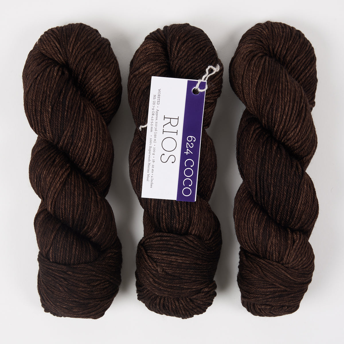 Malabrigo RIOS - COCO Merino wool Worsted brown Yarn