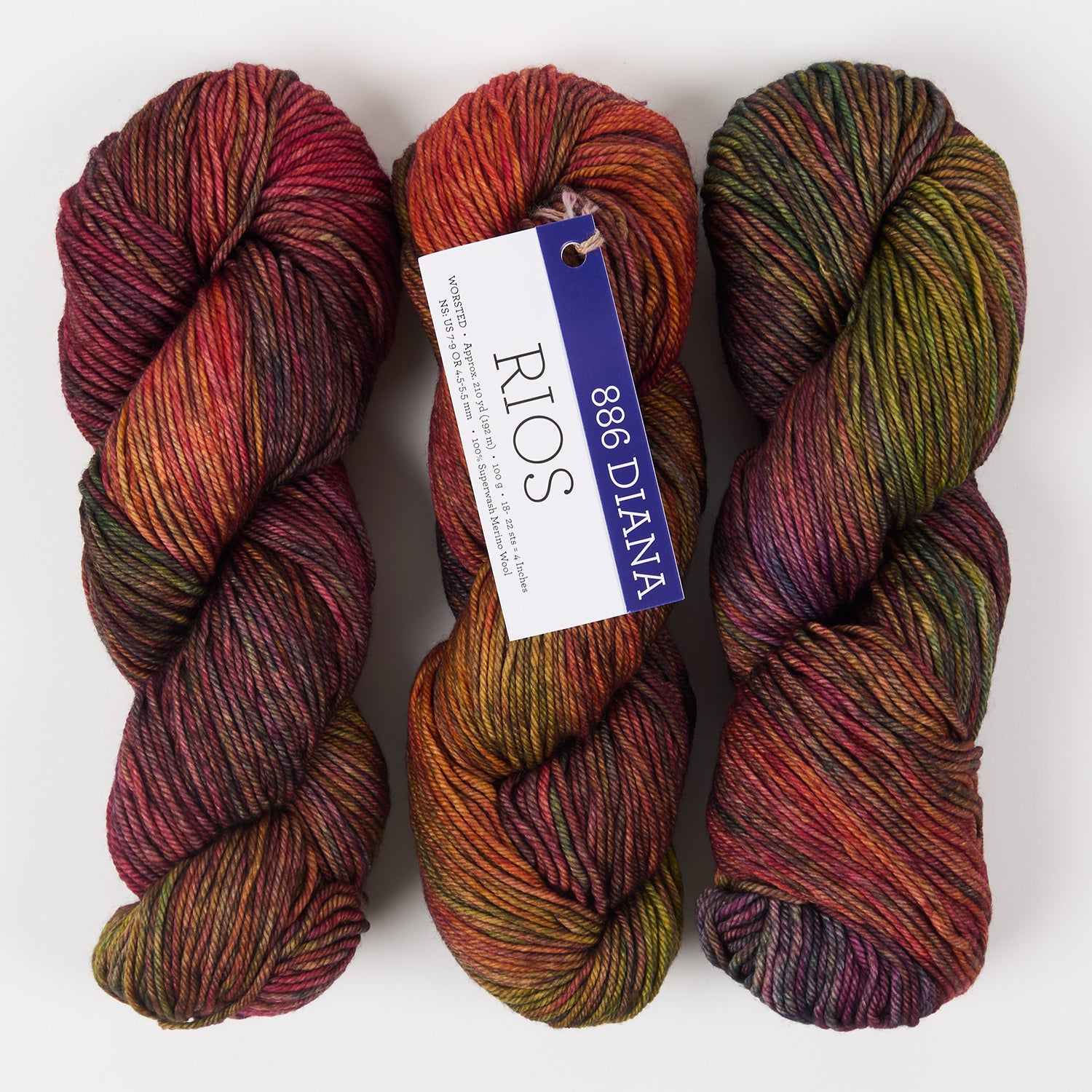 Malabrigo RIOS - DIANA Merino wool Worsted multicolour Yarn