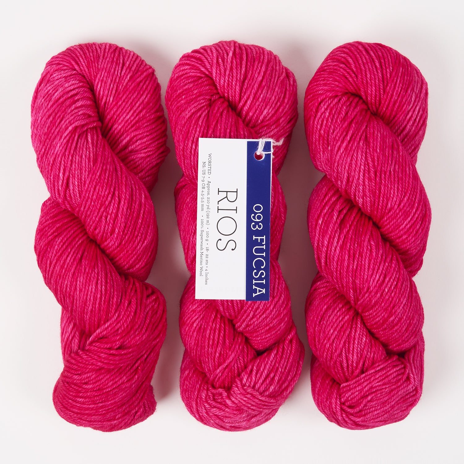 Malabrigo RIOS - FUCSIA Merino wool Worsted fuchsia Yarn