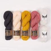 West Wool CANAL PEACH Mohair Silk Merino wool Mixed Weight Quick Kits
