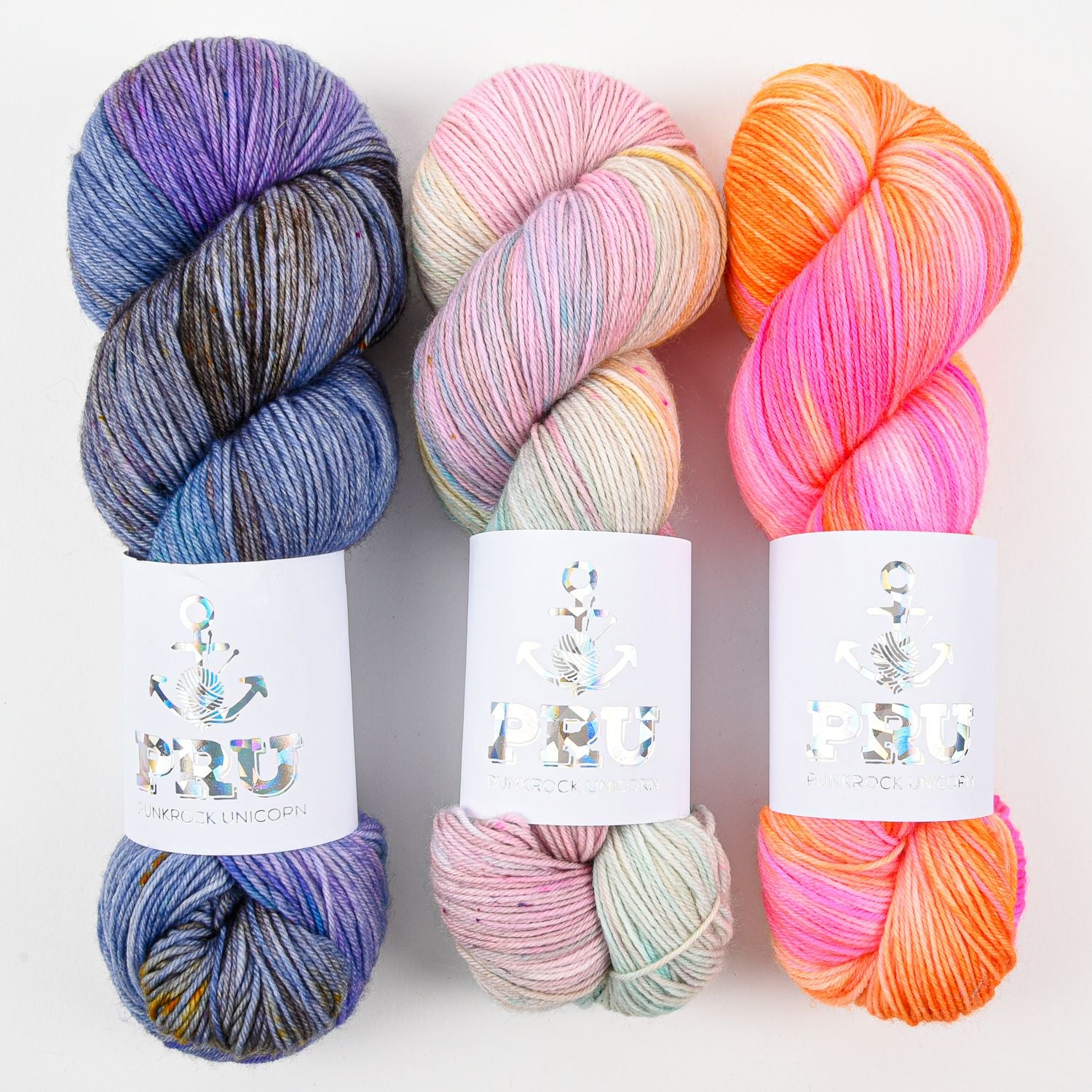Punk Rock Unicorn WESTKNITS KIT - LOVE YARN KIT Merino wool Nylon Fingering fuchsia orange blue multicolour Westknits Kits
