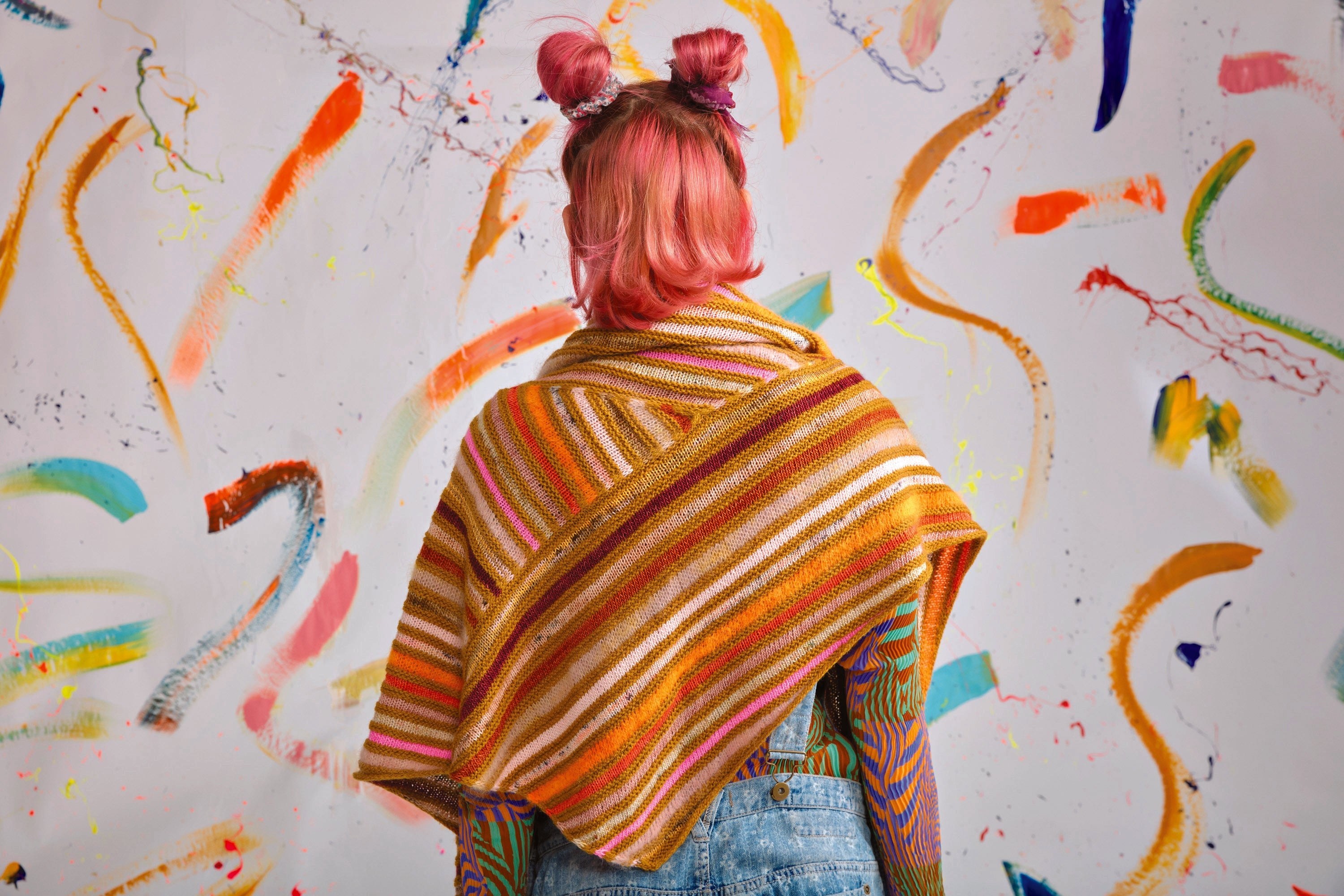 PAINTING STRIPES SHAWL PATTERN