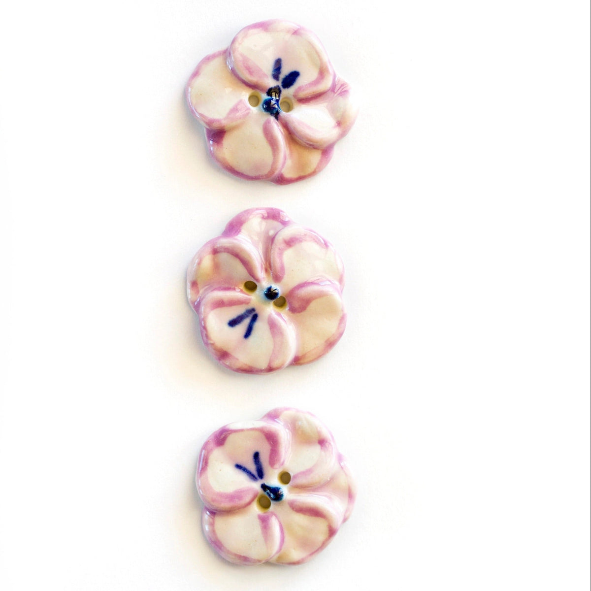 Pink Flowers Buttons