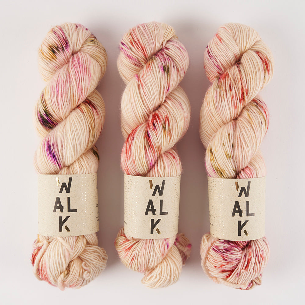 WALK Collection COTTAGE MERINO - PETAL SPECKLE Merino wool Fingering Yarn