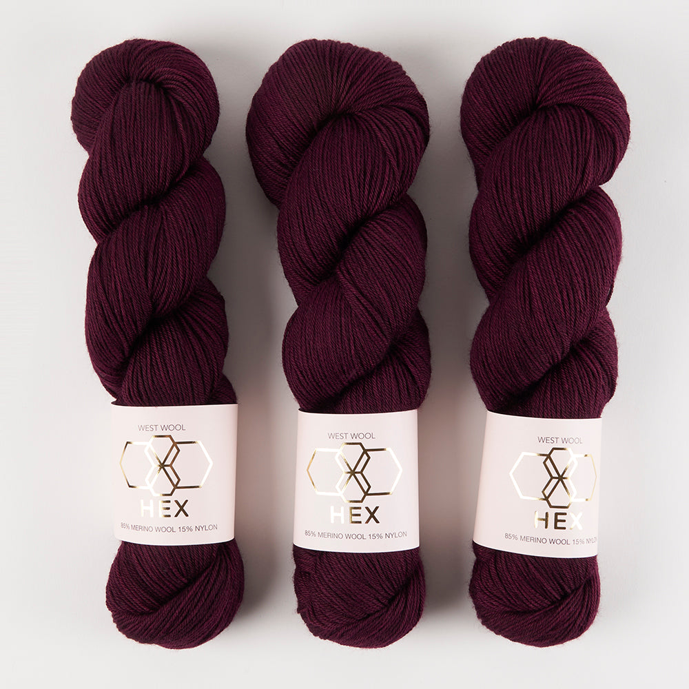 West Wool HEX - FIG Merino wool Nylon Fingering Yarn