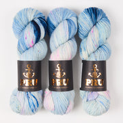 Punk Rock Unicorn SOUL DK - MONKEY ISLAND Merino wool Nylon DK Sock blue Yarn