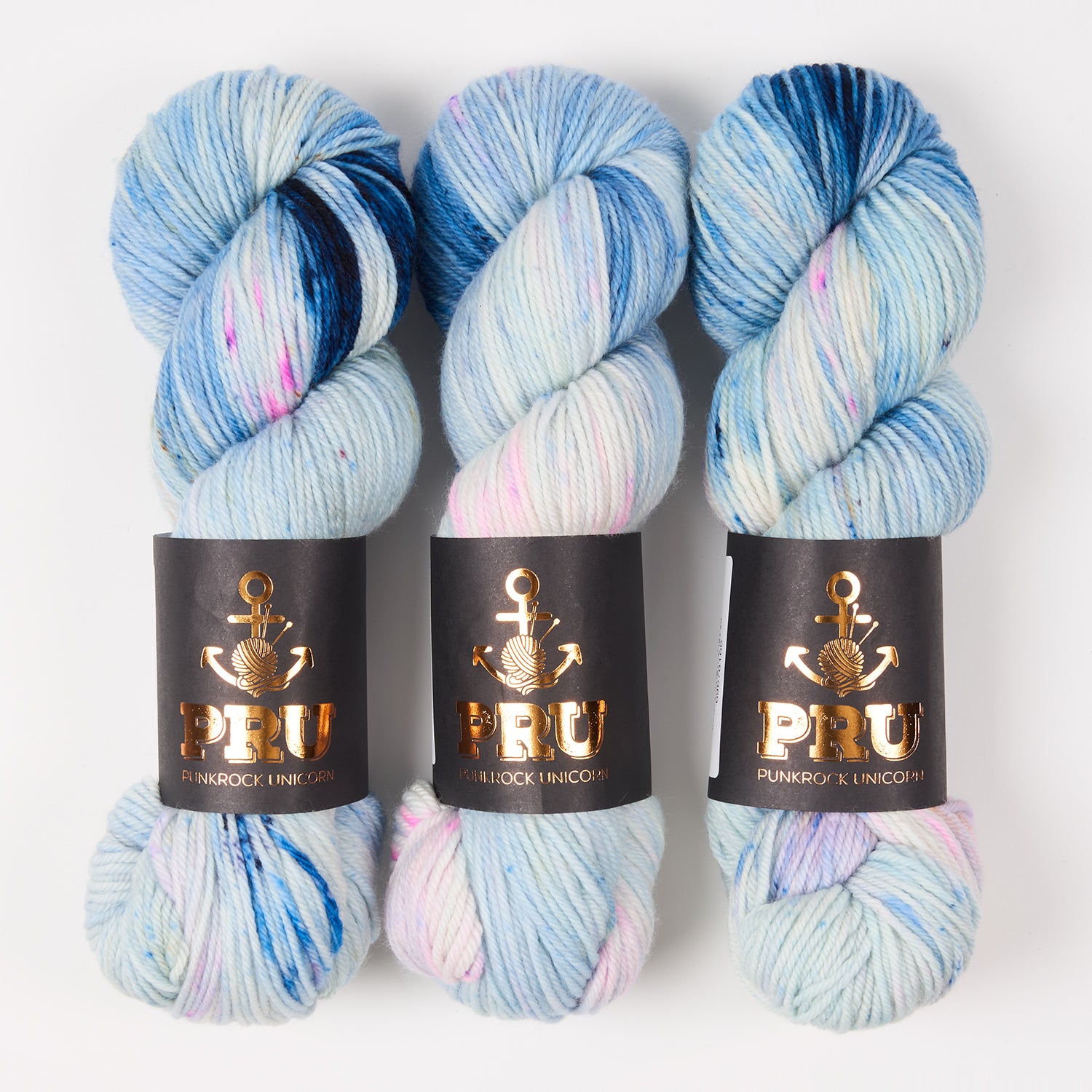 Punk Rock Unicorn SOUL DK - MONKEY ISLAND Merino wool Nylon DK Sock blue Yarn