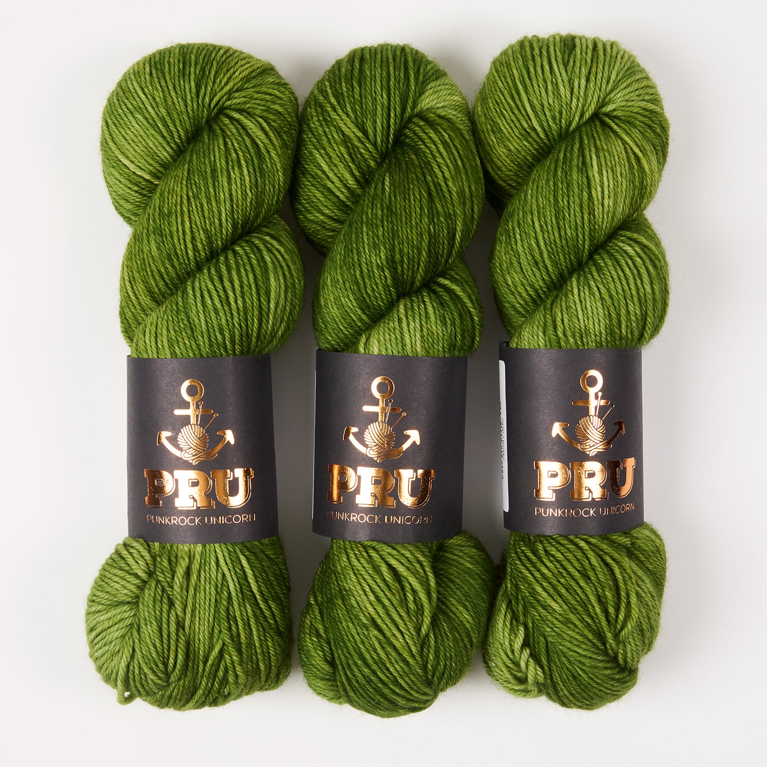 Punk Rock Unicorn SOUL DK - MOSS Merino wool Nylon DK Sock green Yarn