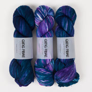 Qing Fibre DASHING SASSY - MERMAID Merino wool Fingering blue Yarn