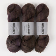 Qing Fibre DASHING SASSY - ONYX Merino wool Fingering brown Yarn