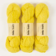 Qing Fibre MELTED BABY SURI - ZEST Alpaca Merino wool Silk yellow Yarn