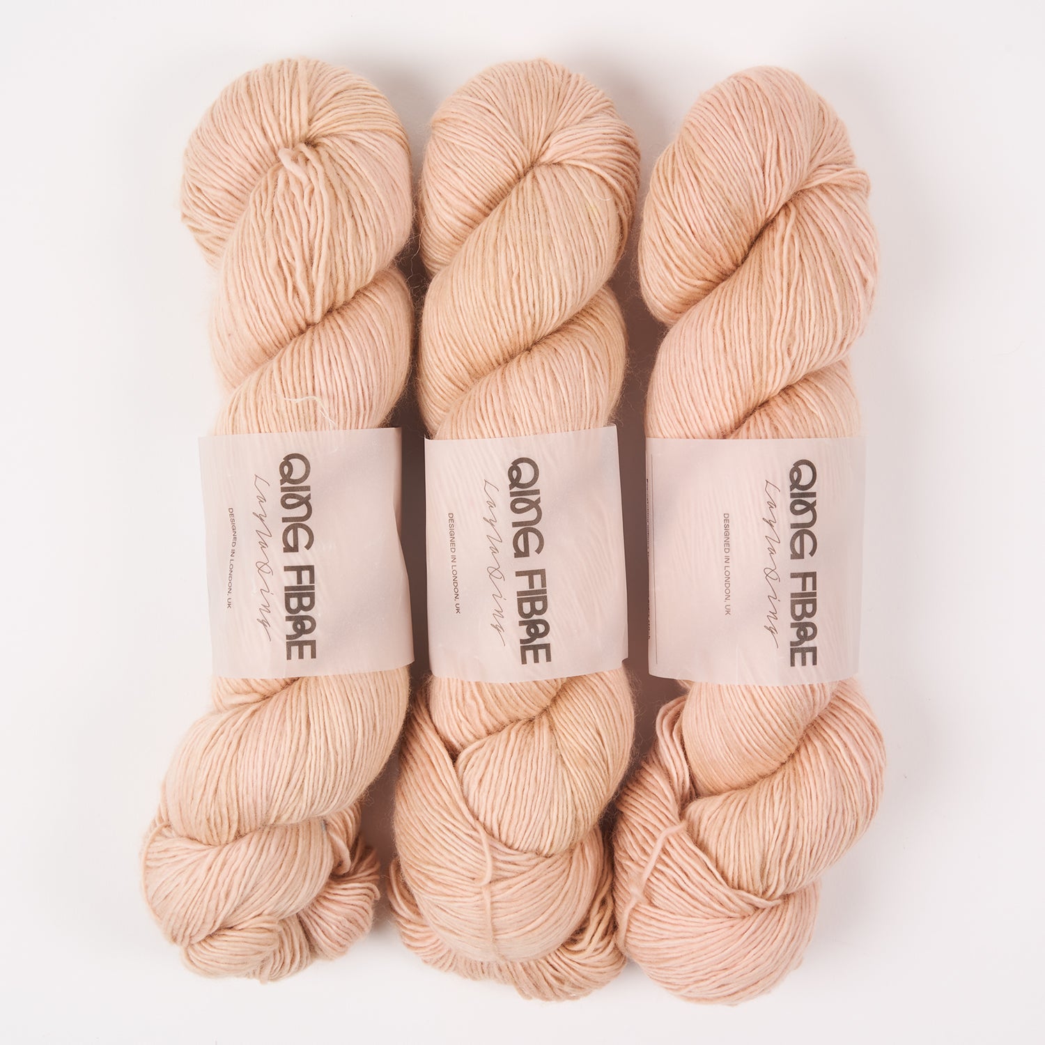 Qing Fibre DASHING SASSY - CINNAMON Merino wool Fingering beige Yarn