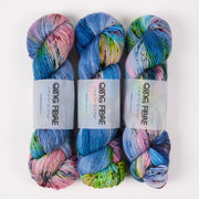 Qing Fibre DASHING SASSY - PETRICHOR Merino wool Fingering blue Yarn