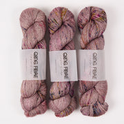 Qing Fibre QING YAK SINGLES - BERRY MILKSHAKE Merino wool Yak Silk Fingering beige Yarn